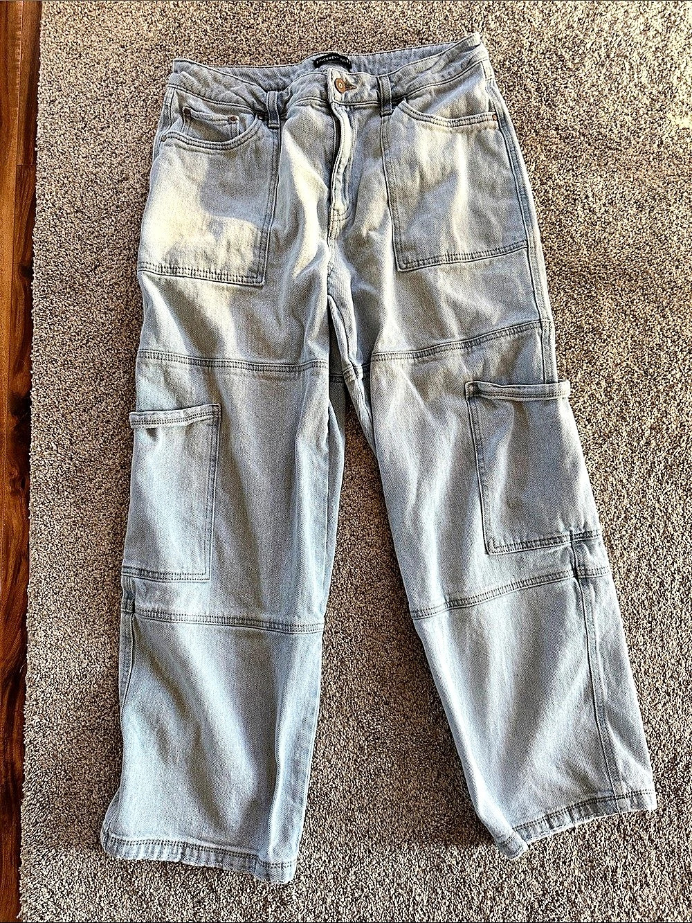 Sincerely Jules Cargo Jeans Waist 11/30 Blue Like New